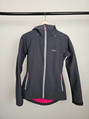 Rab Womens Full Zip Grey Soft Shell Style Hooded Jacket - UK 10 - Grey