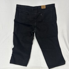 Vtg Levis 545 Mens 56X30 Black Jeans Denim Loose Fit Brown Tab USA Made