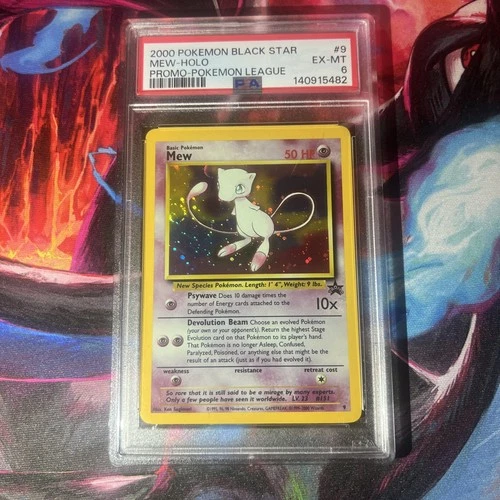 Mew Black Star Promo 9 Holo Rare 2000 PSA 6 EX-MT SWIRL