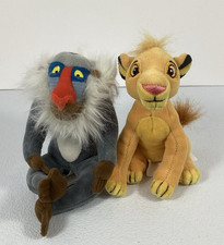 Disney Store Exclusive Rafiki  Simba The Lion King Plush Set Of 2 Lot 5.5  