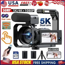 5K Professional Digital Camcorder Video Camera 56MP Dual Lens Wifi Night Vision