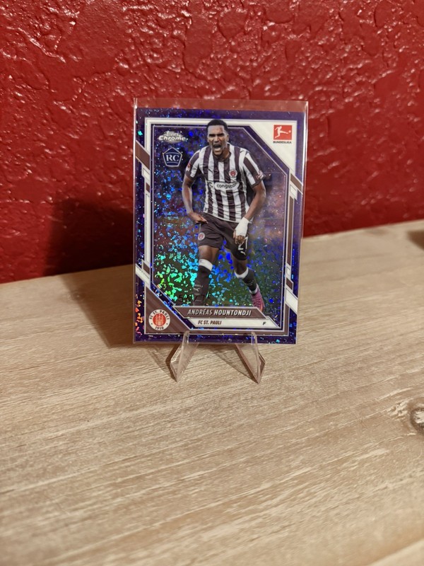 Topps 2024-25 Chrome Bundesliga Andreas Hountondji Purple Refractor Rookie /75