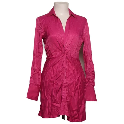 Zara, robe chemisier, taille : S, rose, viscose, unicolore, femme #F15 - Photo 1/4