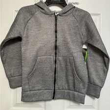 Crunch Time Size 4/5 XS Boys Gray Fleece Full Zip Hoodie NEW NWT