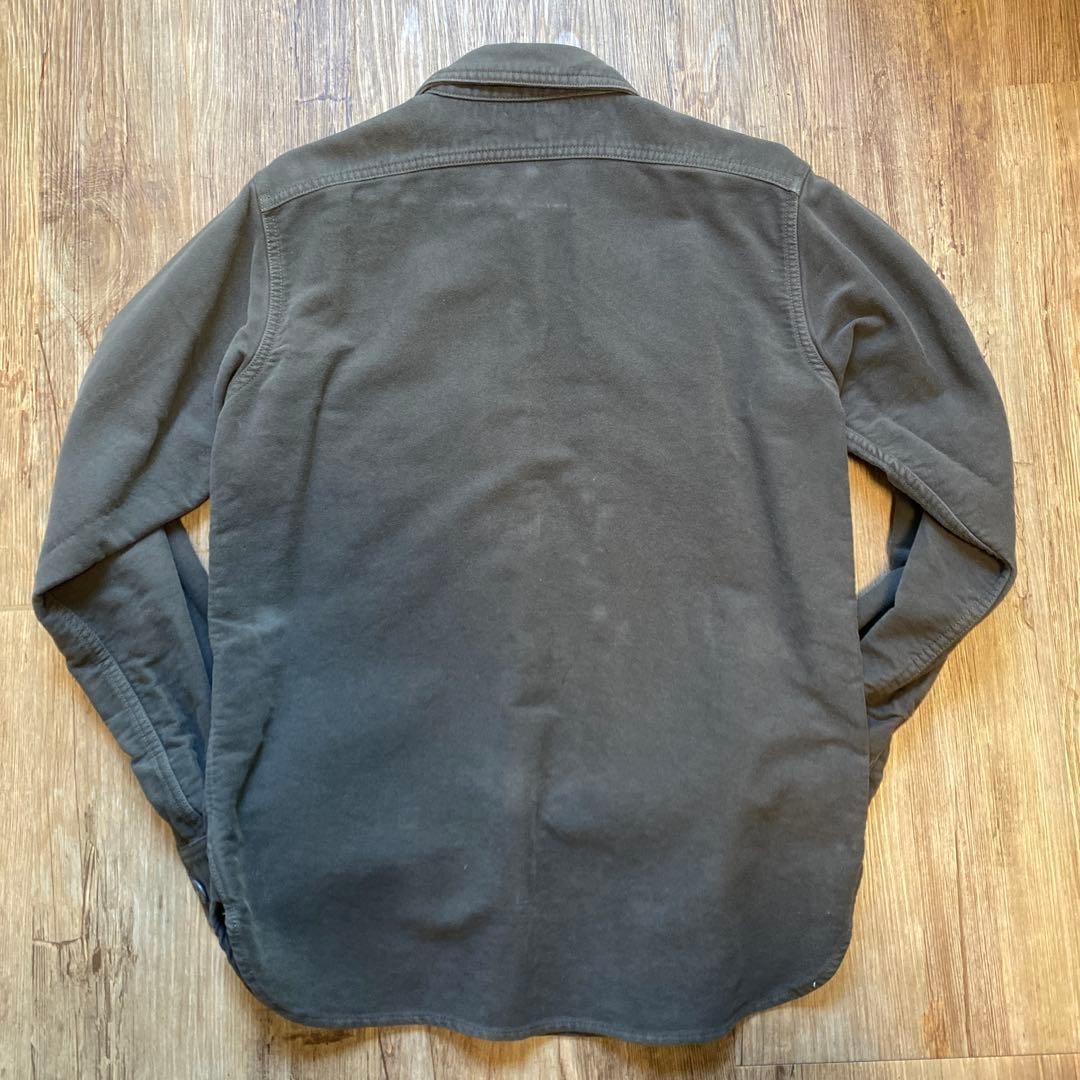 STUDIO D'ARTISAN Cotton Work Shirt Gray Size Medium Made In JAPAN