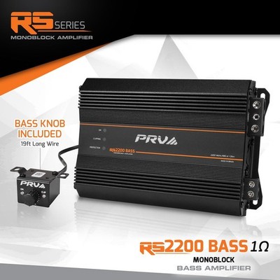 PRV AUDIO RS2200 BASS 1 OHM CLASS-D 1-CHANNEL MONOBLOCK AMPLIFIER 2200W RMS @ 1Ω