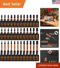 36-Torx Bit Security Set with Storage Box - Professional Grade S2 Steel