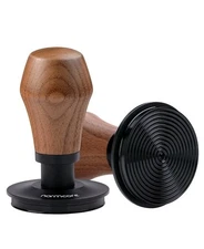 Normcore 58.5mm Coffee Tamper V4.1 Spring-Loaded Titanium PVD Walnut Handle