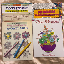 Lot 5 Creative Haven Coloring Books Hidden Transformations  More