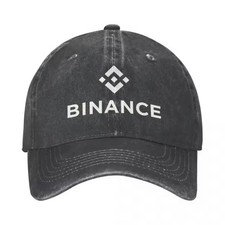 Black Binance Logo Adjustable Baseball Cap Ha...