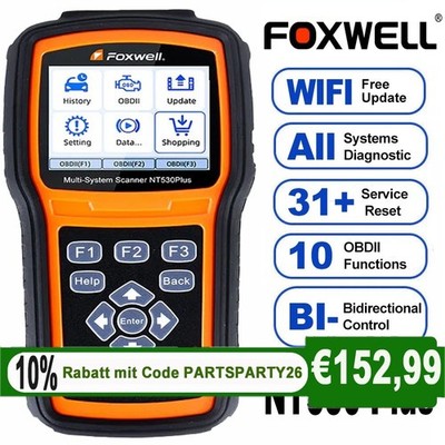 2026 FOXWELL NT530 PLUS KFZ Diagnosegerät Auto OBD2 Scanner All System Für BMW