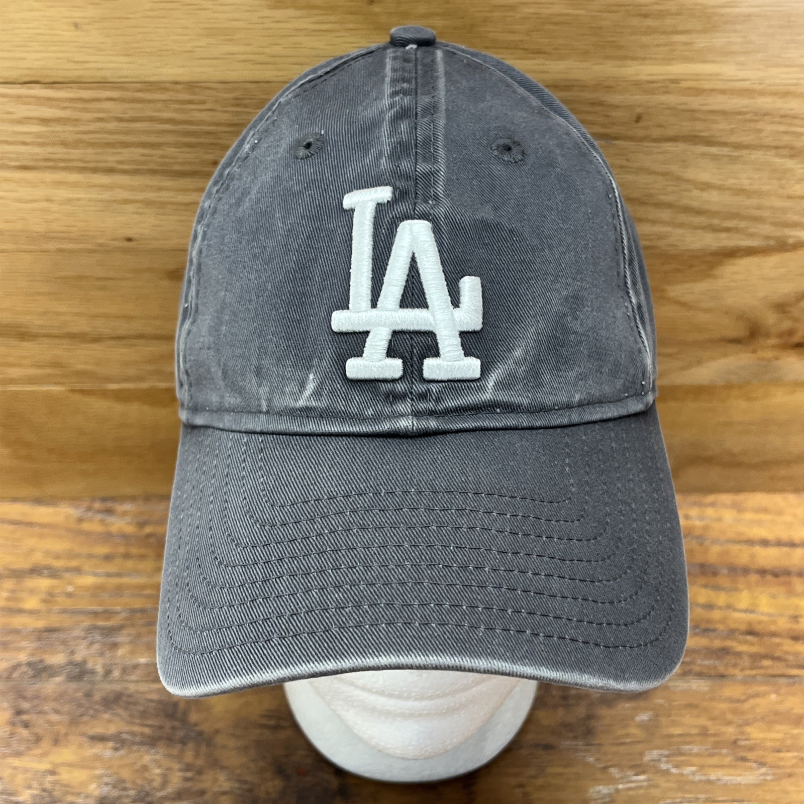 Los Angeles Dodgers Hat Gray Small Fitted New Era 49Forty Embroidered Logo Cap