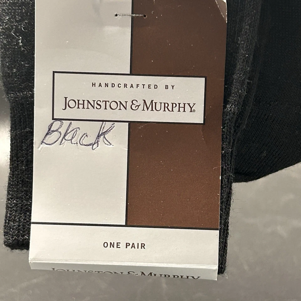 Calcetines Johnston Murphy Mezcla Lana Talla Única Negros Un Par Top Alto Foto 3 de 4