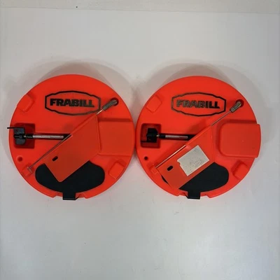 Lot of 2 Frabill 10" Pro-Thermal Insulated Orange Tip-Up Used Perfect Condition - Image 1 of 4