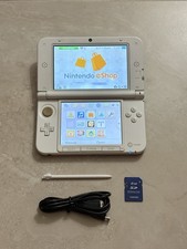 Nintendo 3DS XL LL Pink And White Handheld With Charger And Stylus Good