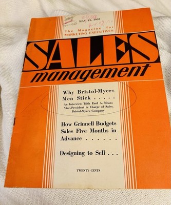 Vtg 1933 Sales Management Magazine Marketing Articles Advertising Depression Era