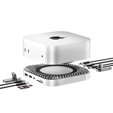 RayCue Mac mini M6, M5 Pro, M4 Dock, Aluminum Stand and HDMI Hub for Mac mini...