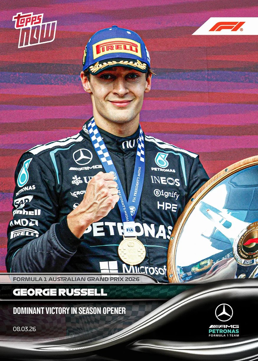 George Russell Australian GP Victory 2026 Formula 1 Topps NOW
