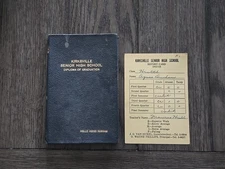 VTG Rare 1953 1954 Report Card Diploma Kirksville MO HS Agnes Durham Adair