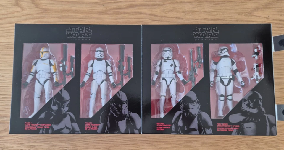 HASBRO STAR WARS ЧЕРНАЯ СЕРИЯ КЛОН СОЛДАТ И ШТУРМОВИК 4 УПАКОВКИ B4053 НОВЫЙ - Изображение 4 из 4