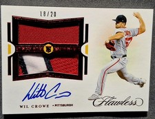 2021 Panini Flawless Pittsburgh Wil Crowe Patch On Card 18/20