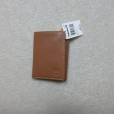 Timberland Trifold Wallet Genuine Leather Tan New Style Unisex Accessories