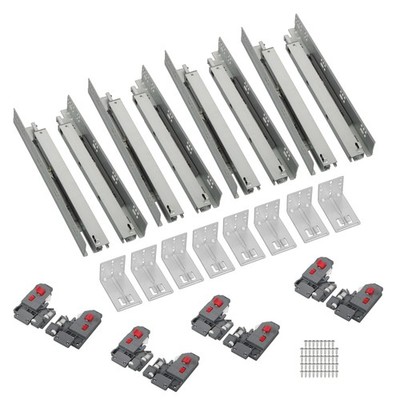 Heavy Duty 15'' Undermount Drawer Slides, Soft Close, Full Extension, 100LB
