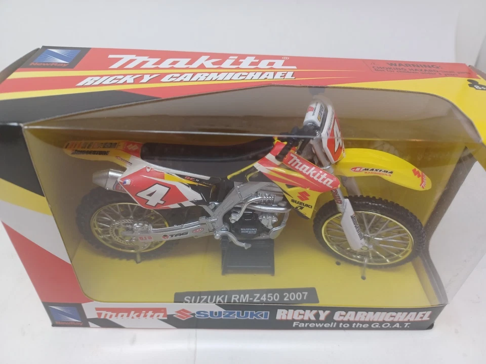 Nuevo Ray Suzuki RM-Z450 2007 Ricky Carmichael Farewell to the G.O.A 1:12 Diecast  Foto 2 de 4
