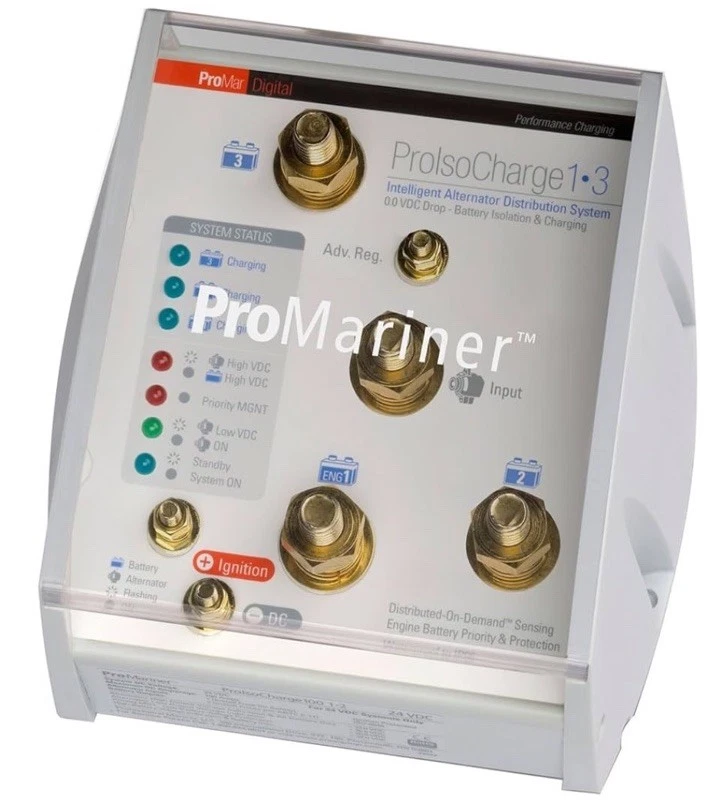ProMariner Proisocharge Battery Isolator 120Amp 1-Alt 3-Bat - 12V 23124 - Image 2 of 2