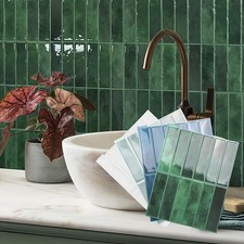10pcs Self-Adhesive Marble Tiles Sticker Stick On Wall Floor Kitchen Bathroom UK