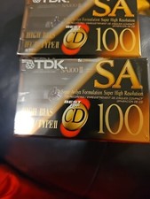 2 Tapes - TDK SA100 - Sealed Cassette Tapes IEC II / TYPE II