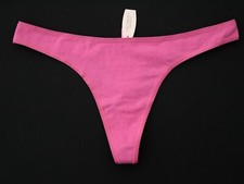 NEW Victoria's Secret VINTAGE PINK Plain Color Full Cut Thong Panty LARGE
