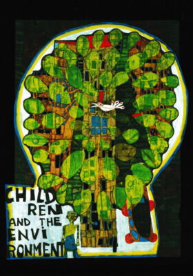 Kunstkarte Hundertwasser ''CHILDREN AND THE ENVIRONMENT''