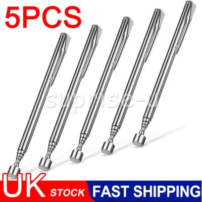 5X Portable Telescopic Magnetic Long Pen Pick Up Rod Tool Stick ...