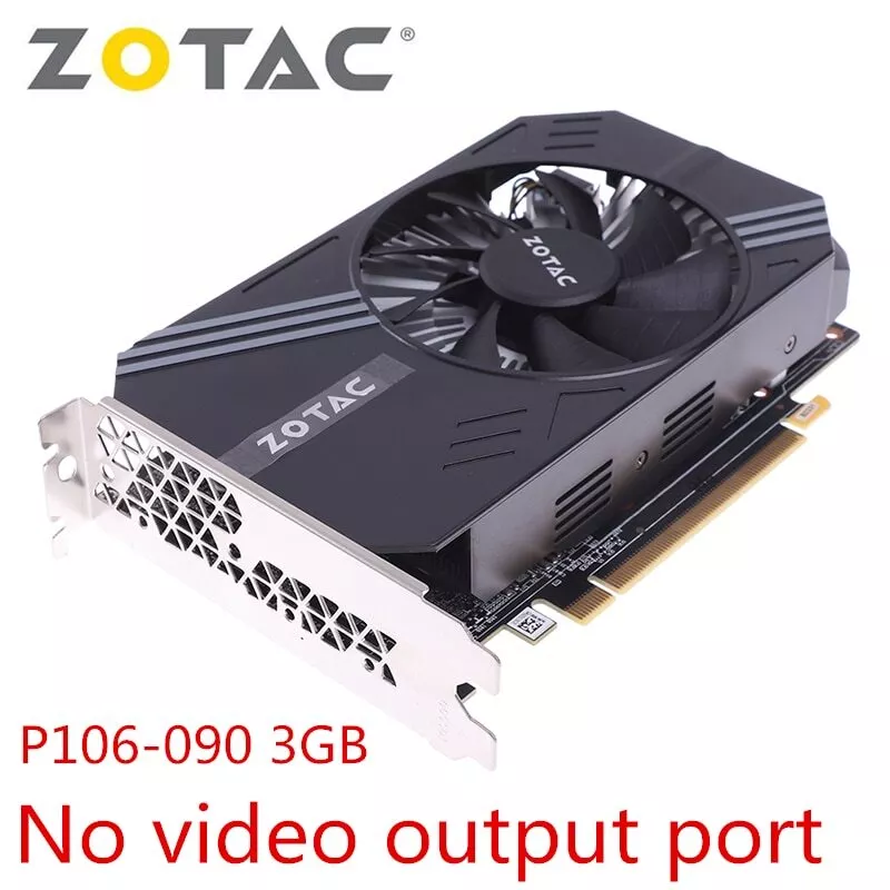 ZOTAC NVIDIA GeForce P106-90 GTX 1060 3GB Graphics No video Output | eBay