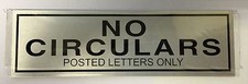 Modern NO CIRCULARS Door Sign Plaque for House Office Toilet PULL Door