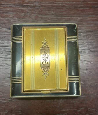 VINTAGE A.D. LA MODE CIGARETTE CASE POWDER & ROUGE COMPACT