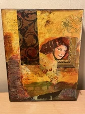 original abstract and mixed media artwork by Ann Baldwin 8”x 10”