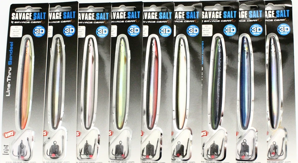 Savage Gear 3D Line Thru Sandeel 11cm 15g 12 Farben Meerforellenblinker NEW OVP