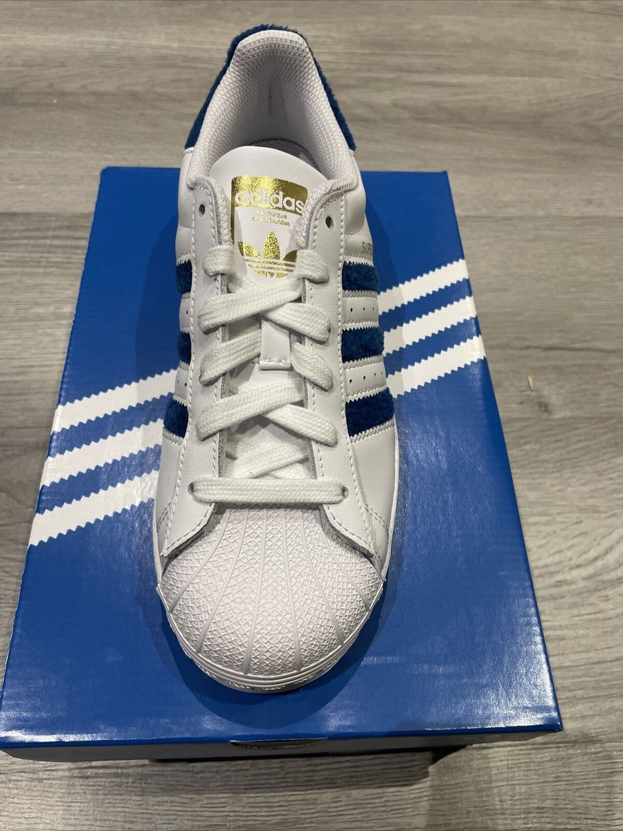 adidas Originals Superstar White/Blue Trainers Size UK UK