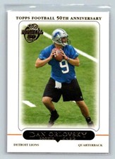 2005 Topps Football 50th Anniversary Rookie Card #395 Dan Orlovsky Detroit Lions. rookie card picture