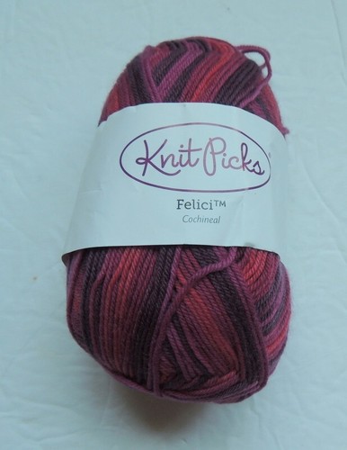 Knit Picks Felici filato per calze auto-strighe - NUOVO - lana merino coccineale nylon 50g - Foto 2 di 4