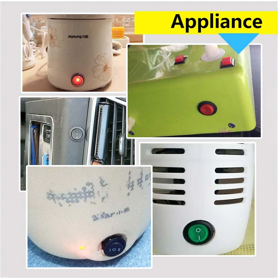 20mm 6A/250V 10A/125V ON/OFF Push Button Power Round Rocker Switch 2/3/4/6Pin - Image 3 of 4