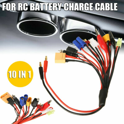 10 in 4mm RC Lipo Battery Multi Charger Plug Adapter Charging