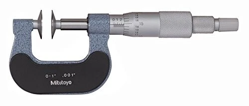NEW- Mitutoyo 169-203, 0-1" Non-Rotating Disk Micrometer, .001" Grads/.0002" Acy