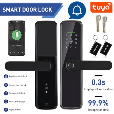 Digital Smart Door Lock Fingerprint APP Password Keyless Keypad Security Lock US