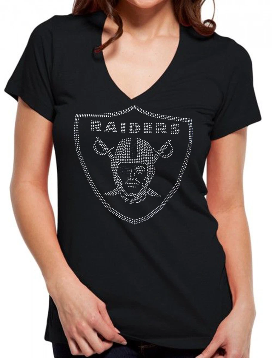 Las Vegas Raiders Jersey Rhinestone T shirt