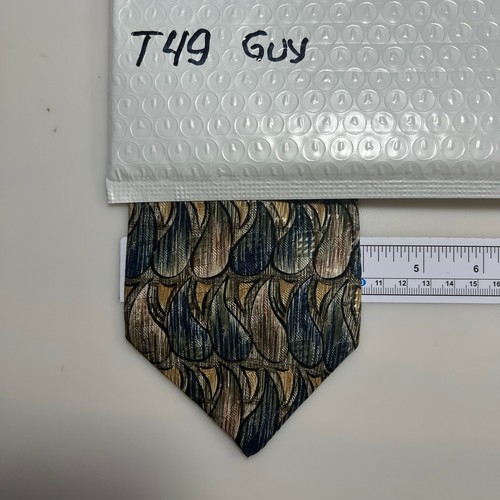 Guy Laroche Diffusion Tie Men's Green Water Drop Silk Necktie Handmade In Canada - Picture 2 of 9