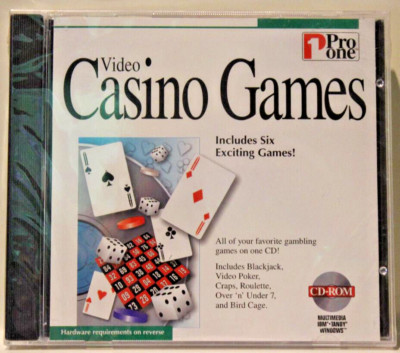 Casino Games CD-Rom software - Includes Six Exciting Games - Multimedia IBM NEW