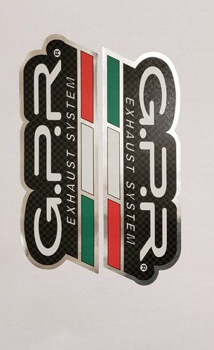 GPR EXHAUST FOIL FLAT LOGO EMBLEM STICKER SET OF 2 AUTHENTIC GENUINE PART - 第 1/4 張圖片